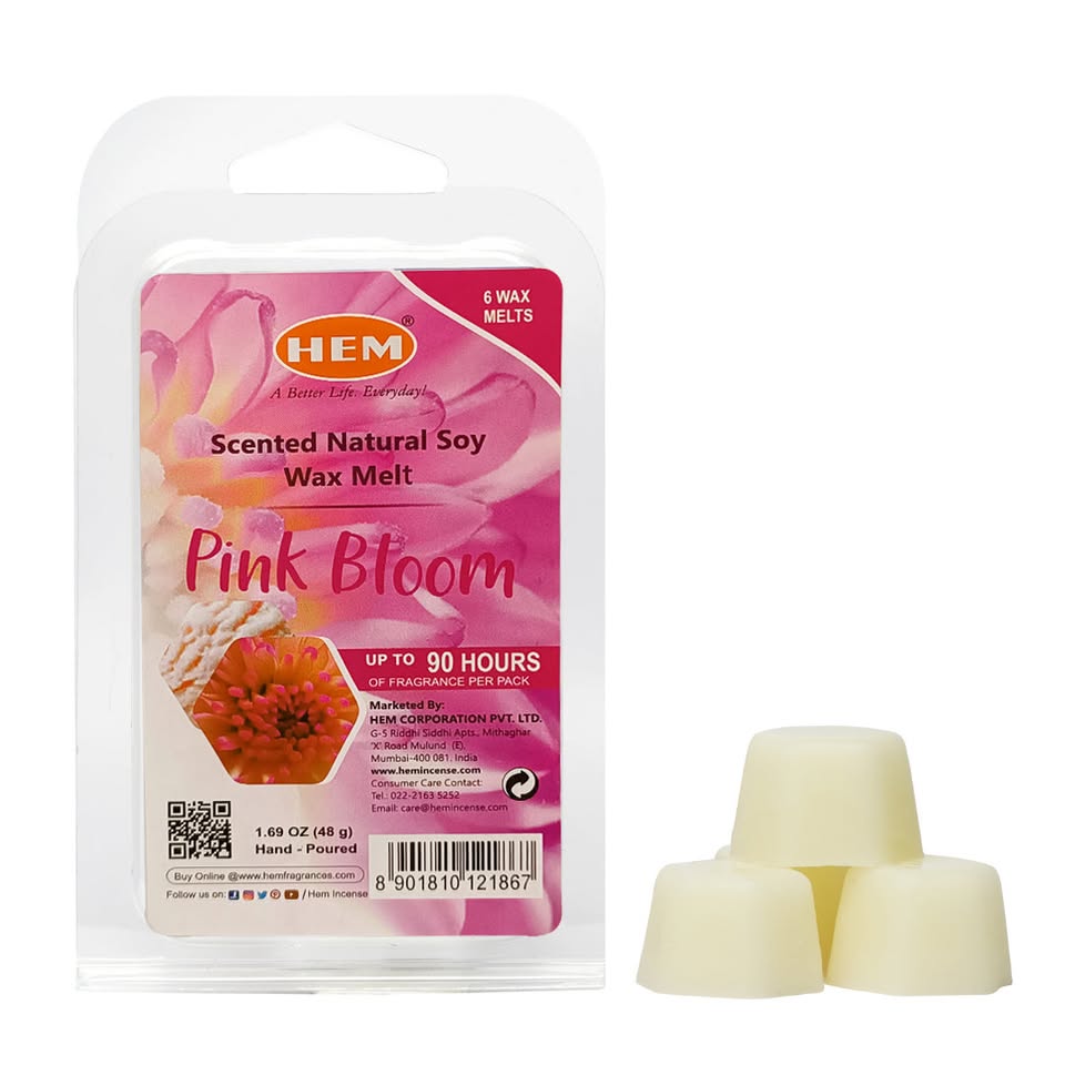 HEM Pink Bloom Wax Melts Pack of 2 (6 Cubes Each)